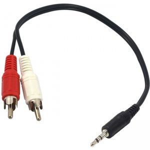 Axiom 6-inch 3.5mm Stereo to 2 x RCA Stereo Male Y-Cable MJMRCAM6-AX