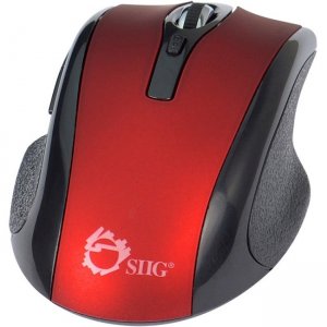 SIIG 6-Button Ergonomic Wireless Optical Mouse - Red JK-WR0912-S2