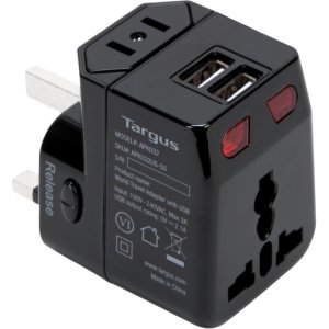 Targus World Travel Power Adapter with Dual USB Charging Ports APK032US