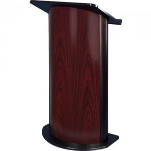 AmpliVox Curved Jewel Mahogany Lectern sn3135