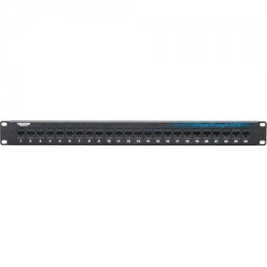 Black Box CAT6 Feed-Through Patch Panel - Unshielded, 24-Port JPM818A