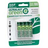 UltraLast Green Everyday Rechargeables General Purpose Battery ULGED4AAA