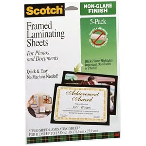 Scotch Laminating Sheets , Gloss Finish LS854-5G