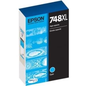 Epson Cyan Ink Cartridge, High Capacity (TXL220) T748XL220 748