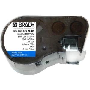 Brady People ID BMP51/BMP53 Label Maker Cartridge MC-1500-595-YL-BK