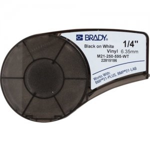 Brady People ID Label Cartridge for BMP21-PLUS Printer, White M21-250-595-WT