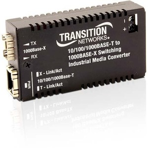 Transition Networks Hardened Mini 10/100/1000 Bridging Media Converter M/GE-ISW-LC-01