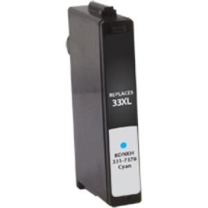 West Point Extra High Yield Cyan Ink Cartridge for Dell Series 33XL 118045