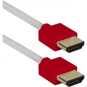 QVS 10ft High Speed HDMI UltraHD 4K with Ethernet Thin Flexible Cable HDT-10FR