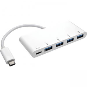 Tripp Lite 4-Port USB 3.1 Gen 1 Portable Hub, USB-C to (x4) USB-A, with USB-C