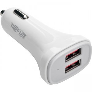 Tripp Lite Dual-Port USB Car Charger for Tablets and Cell Phones, 5V 4.8A (24W) U280-C02-S2