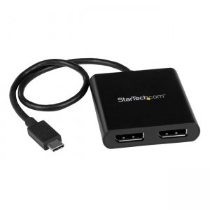 StarTech.com USB-C to DisplayPort Multi-Monitor Splitter - 2-Port MST Hub MSTCDP122DP