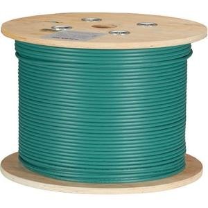 Black Box GigaTrue CAT6A 650-MHz Bulk Cable - PVC Riser, Solid, Green, 1000 ft C6ABC50-GN-1000