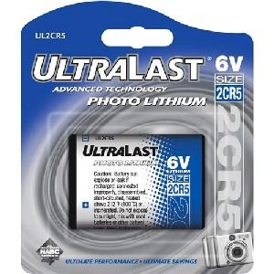 UltraLast Green Lithium Photo Camera Battery UL-2CR5 UL2CR5