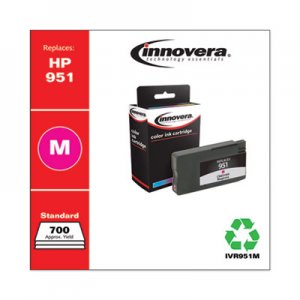 Innovera Remanufactured Magenta Ink, Replacement for HP 951 (CN051AN), 700 Page-Yield IVR951M