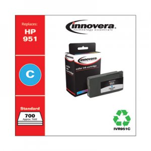 Innovera Remanufactured Cyan Ink, Replacement for HP 951 (CN050AN), 700 Page-Yield IVR951C
