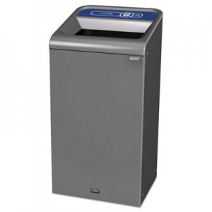 Rubbermaid Commercial Configure Indoor Recycling Waste Receptacle, 23 gal, Gray, Paper RCP1961623 1961623