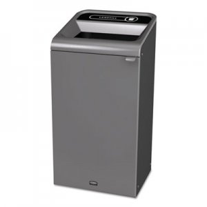 Rubbermaid Commercial Configure Indoor Recycling Waste Receptacle, 23 gal, Gray, Landfill RCP1961621 1961621