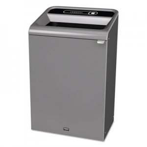 Rubbermaid Commercial Configure Indoor Recycling Waste Receptacle, 33 gal, Gray, Landfill RCP1961628 1961628