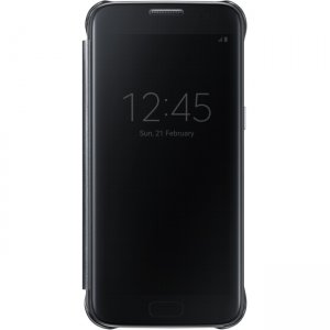 Samsung Galaxy S7 S-View Flip Cover, Clear Black EF-ZG930CBEGUS