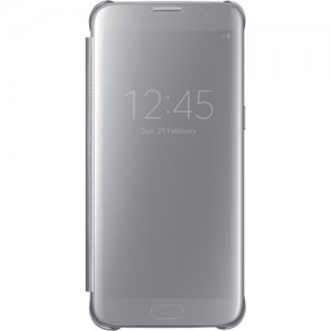 Samsung Galaxy S7 edge S-View Flip Cover, Clear Siver EF-ZG935CSEGUS