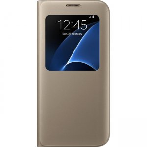 Samsung Galaxy S7 edge S-View Flip Cover, Gold EF-CG935PFEGUS