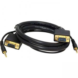 Monoprice 3ft Super VGA HD15 M/M Cable w/ Stereo Audio and Triple Shielding (Gold Plated) 556