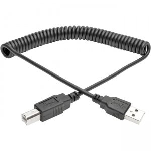 Tripp Lite USB 2.0 Hi-Speed A/B Coiled Cable (M/M), 6 ft U022-006-COIL