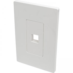 Tripp Lite 1-Port Single-Gang Universal Keystone Wallplate, White N080-101