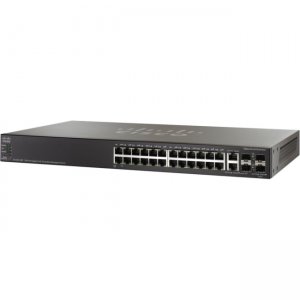 Cisco 28-port Gigabit POE Stackable Managed Switch - Refurbished SG500-28P-K9-NA-RF SG500-28P