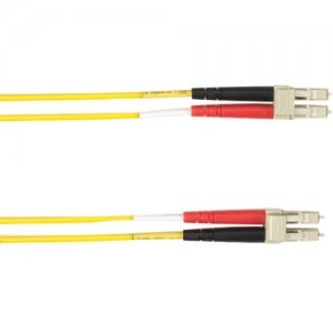 Black Box 10-m, LC-LC, Single-Mode, PVC, Yellow Fiber Optic Cable FOCMRSM-010M-LCLC-YL