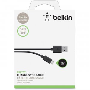 Belkin Tangle Free Micro USB ChargeSync Cable F2CU012BT04 BLKF2CU012BT04