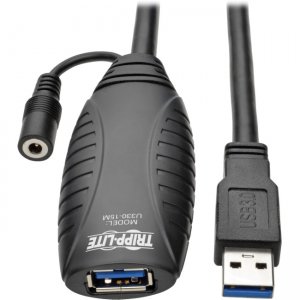 Tripp Lite USB 3.0 SuperSpeed Active Extension Repeater Cable (USB-A M/F), 15 m (49 ft.) U330-15M