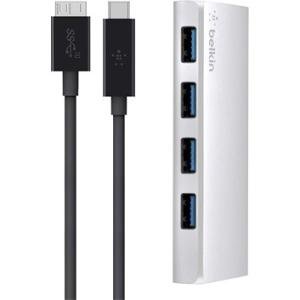 Belkin USB 3.0 4 Port Hub + USB-C Cable F4U088tt