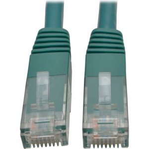 Tripp Lite Cat6 Gigabit Molded Patch Cable (RJ45 M/M), Green, 15 ft N200-015-GN