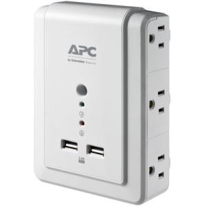 APC Essential SurgeArrest 6 Outlet Wall Mount With USB, 120V P6WU2