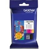 Brother Genuine 3 Pack High Yield Color Ink Cartridges LC30173PK