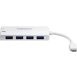 TRENDnet USB-C to 4-Port USB 3.0 Hub with Power Delivery TUC-H4E2