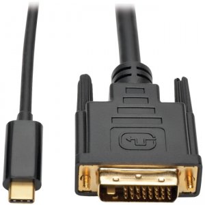 Tripp Lite USB C to DVI Adapter Cable (M/M), 1920 x 1080 (1080p), 3 ft U444-003-D
