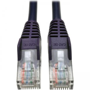 Tripp Lite Cat5e 350 MHz Snagless Molded UTP Patch Cable (RJ45 M/M), Purple, 3 ft N001-003-PU