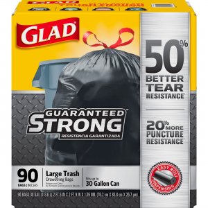 Glad 30-gallon Large Trash Drawstring Bags 78952 CLO78952