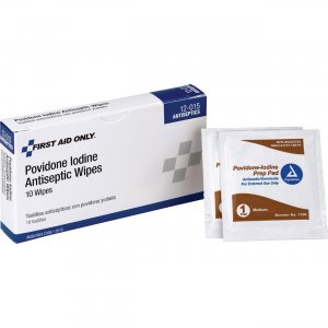 First Aid Only Povidone Iodine Antiseptic Wipes 12015 FAO12015