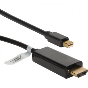 QVS 15ft Mini DisplayPort/Thunderbolt to HDMI Digital Video Black Cable MDPH-15BK