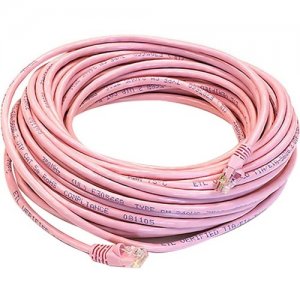Monoprice Cat5e 24AWG UTP Ethernet Network Patch Cable, 50ft Pink 3717