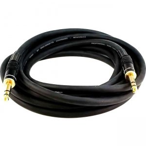 Monoprice 15ft Premier Series 1/4-inch (TRS) Male to Male 16AWG Cable (Gold Plated) 4795