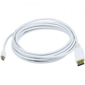 Monoprice 15FT 32AWG Mini DisplayPort to DisplayPort Cable - White 6009