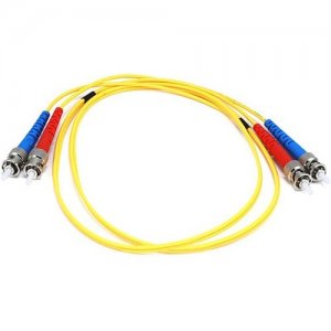 Monoprice Fiber Optic Cable, ST/ST, Single Mode, Duplex - 1 meter (9/125 Type) - Yellow 6845