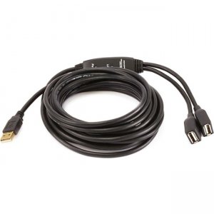 Monoprice 16ft 2 Port USB 2.0 A Male to A Female Active Extension / Repeater Cable 8489