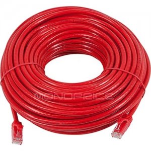 Monoprice FLEXboot Series Cat6 24AWG UTP Ethernet Network Patch Cable, 100ft Red 9829