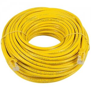 Monoprice FLEXboot Series Cat6 24AWG UTP Ethernet Network Patch Cable, 100ft Yellow 9860